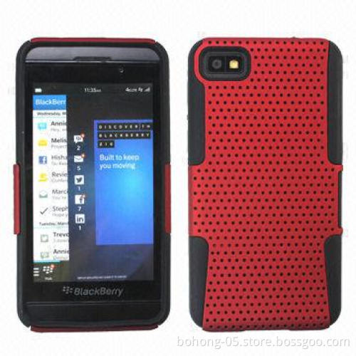 Combine Cases for RIM's BlackBerry Z10, Made of Silicone + PC, Two-piece